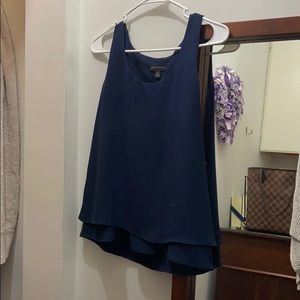 Navy layerd chiffon blouse